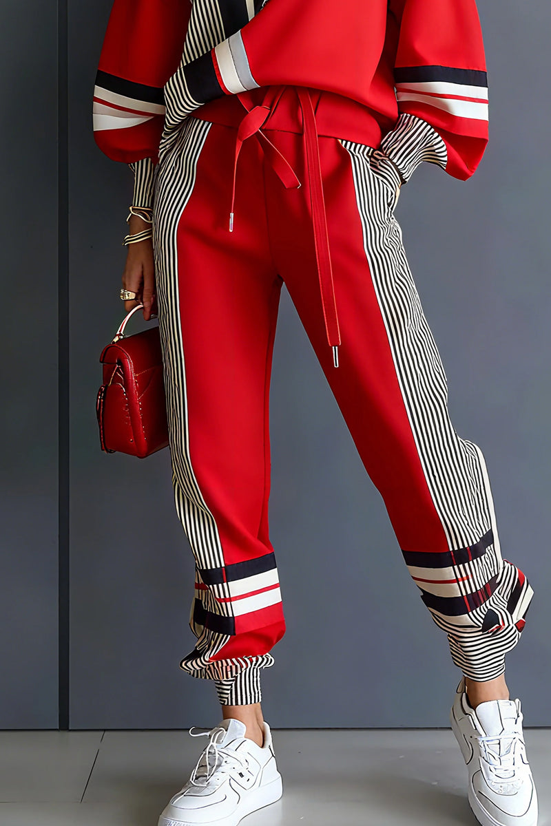 Women's Casual Color Blocked Jogging Pants