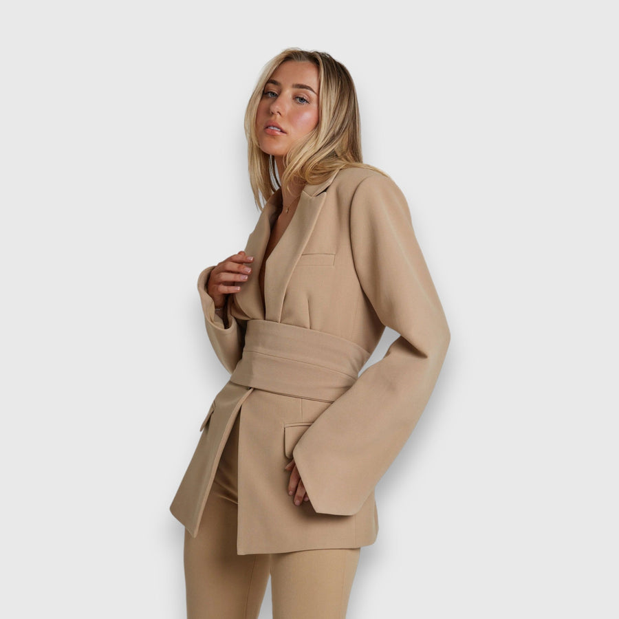 GRACE - Blazer elegante avvitato con cintura in vita