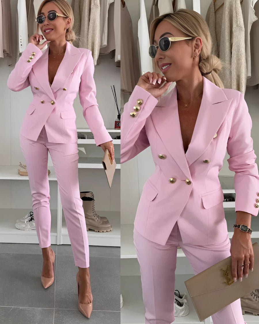 GIULIA - Completo donna doppiopetto blazer e pantaloni eleganti