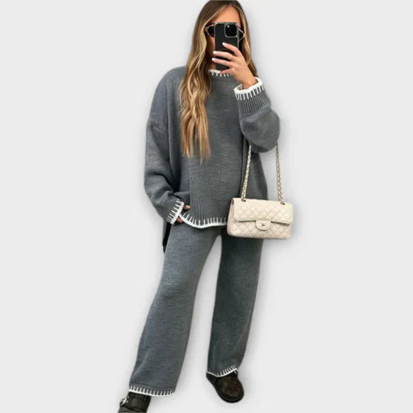 MARTA - Set 2 pezzi in tonalità grigio, nero e verde