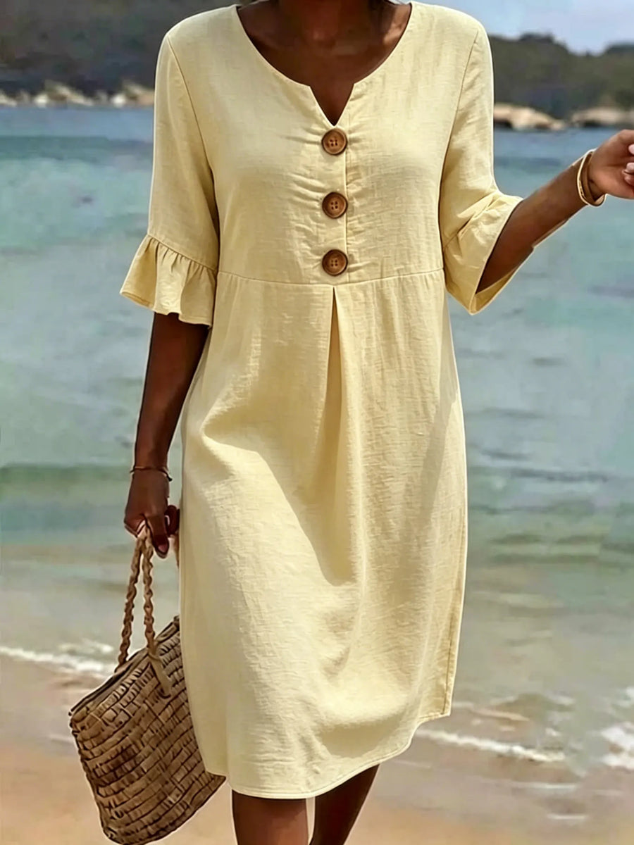 PRALI - Abito midi casual con colletto