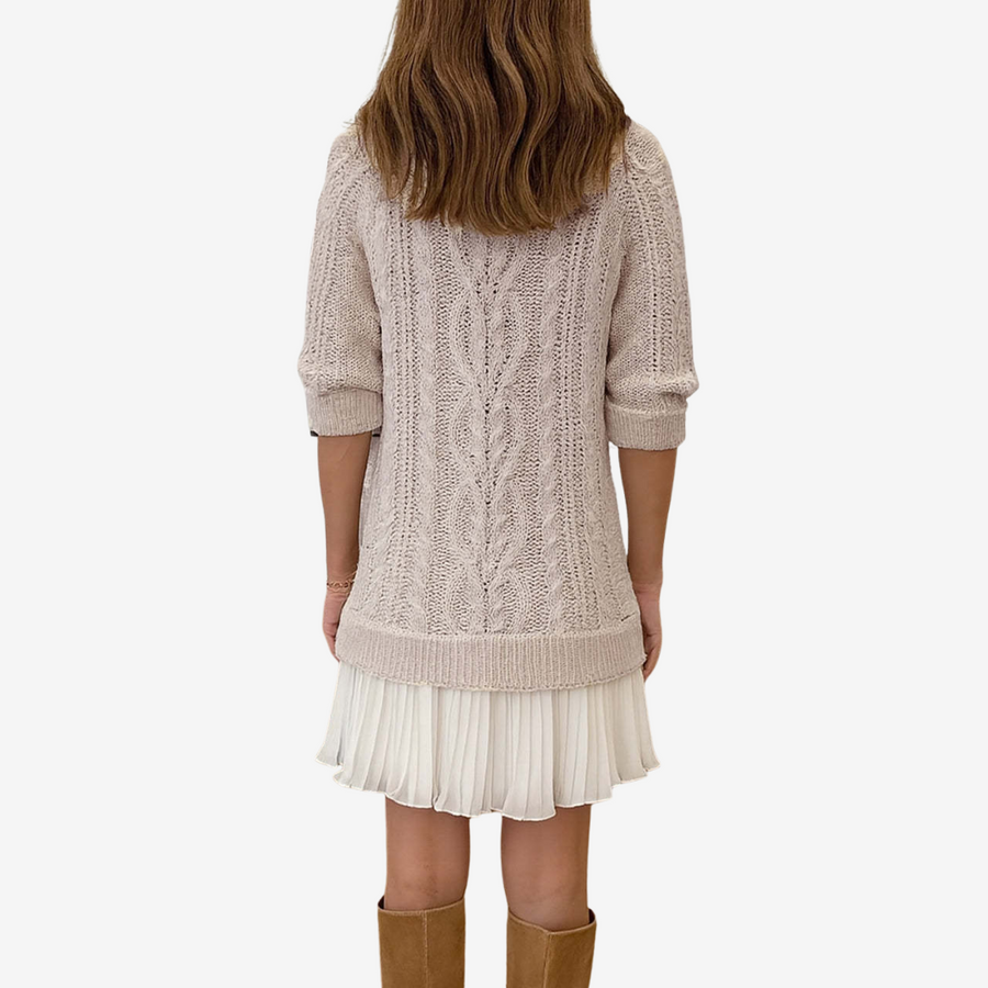 CHIARA - Abito in Maglia Girocollo Multicolore