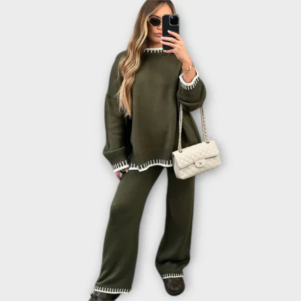 MARTA - Set 2 pezzi in tonalità grigio, nero e verde