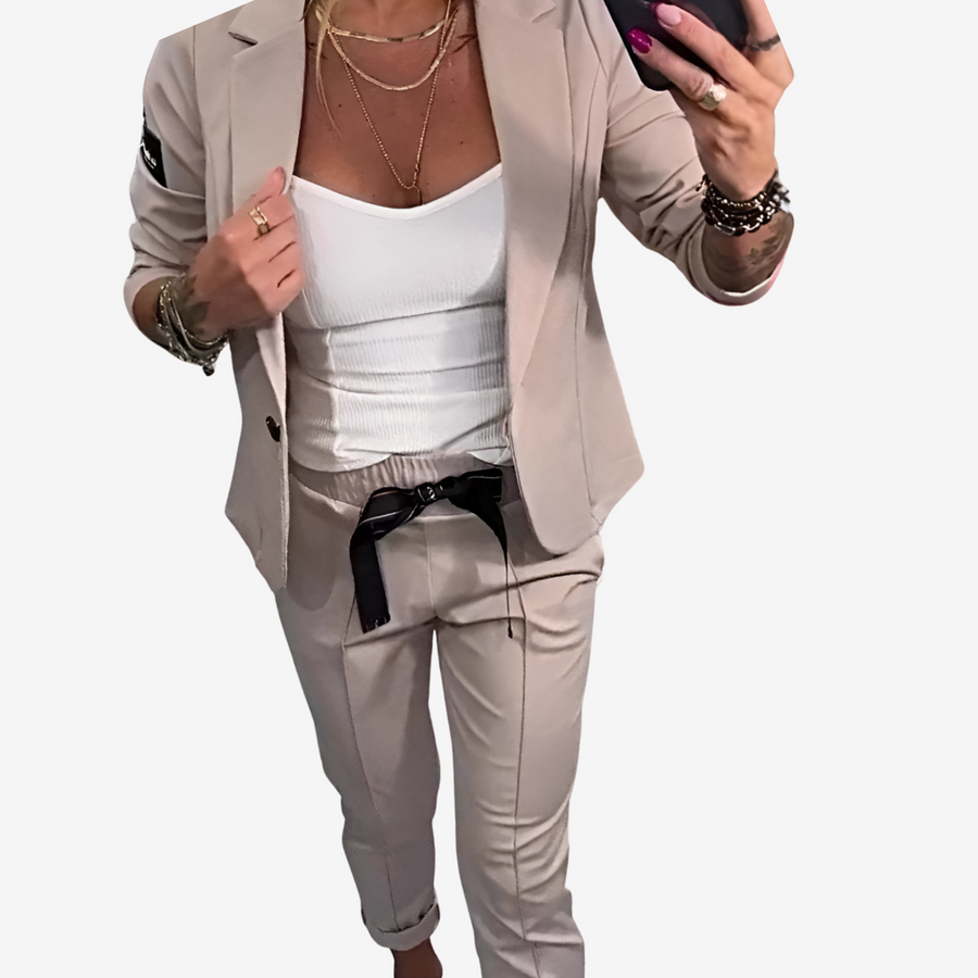 ANNA - Ensemble moderno multicolore beige blu bianco nero