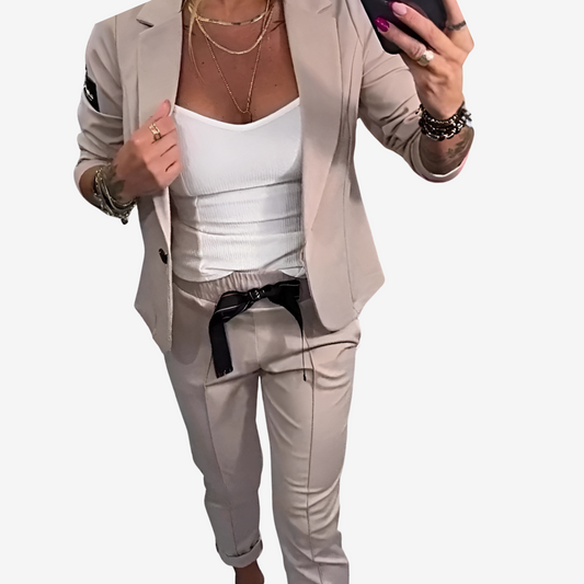 ANNA - Ensemble moderno multicolore beige blu bianco nero