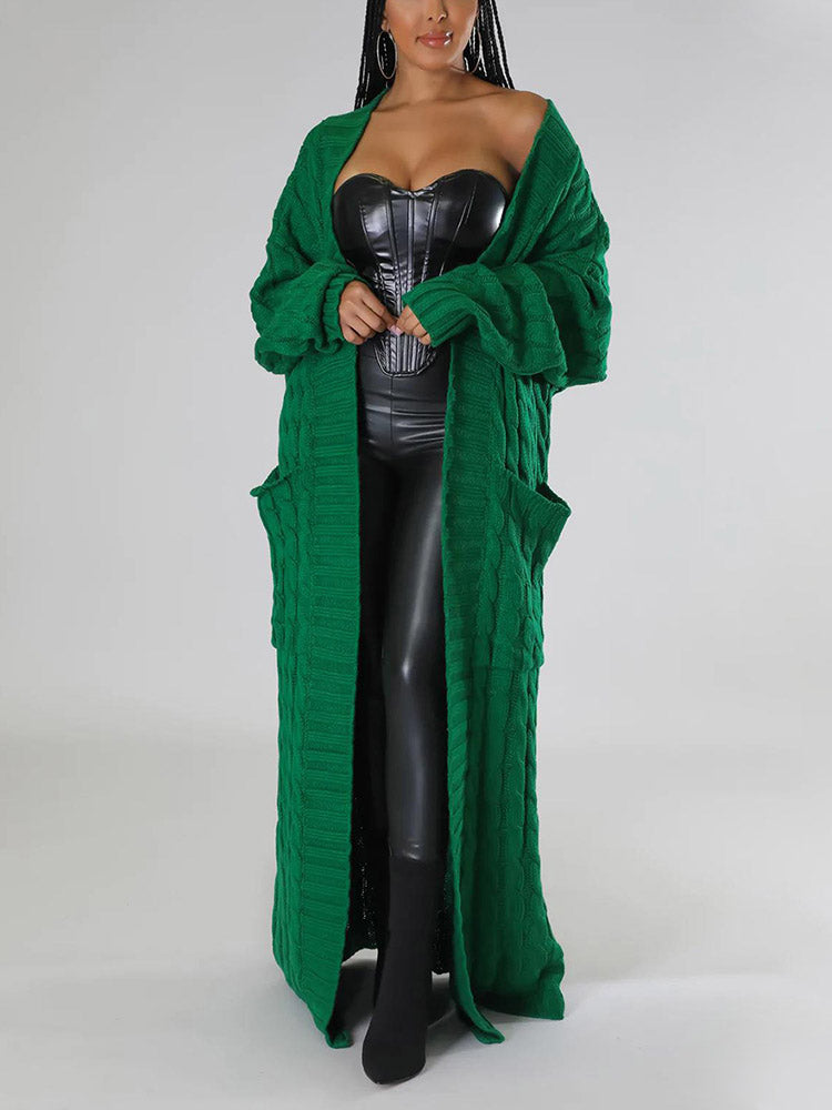 TRANI - Cardigan maxi in maglia morbida