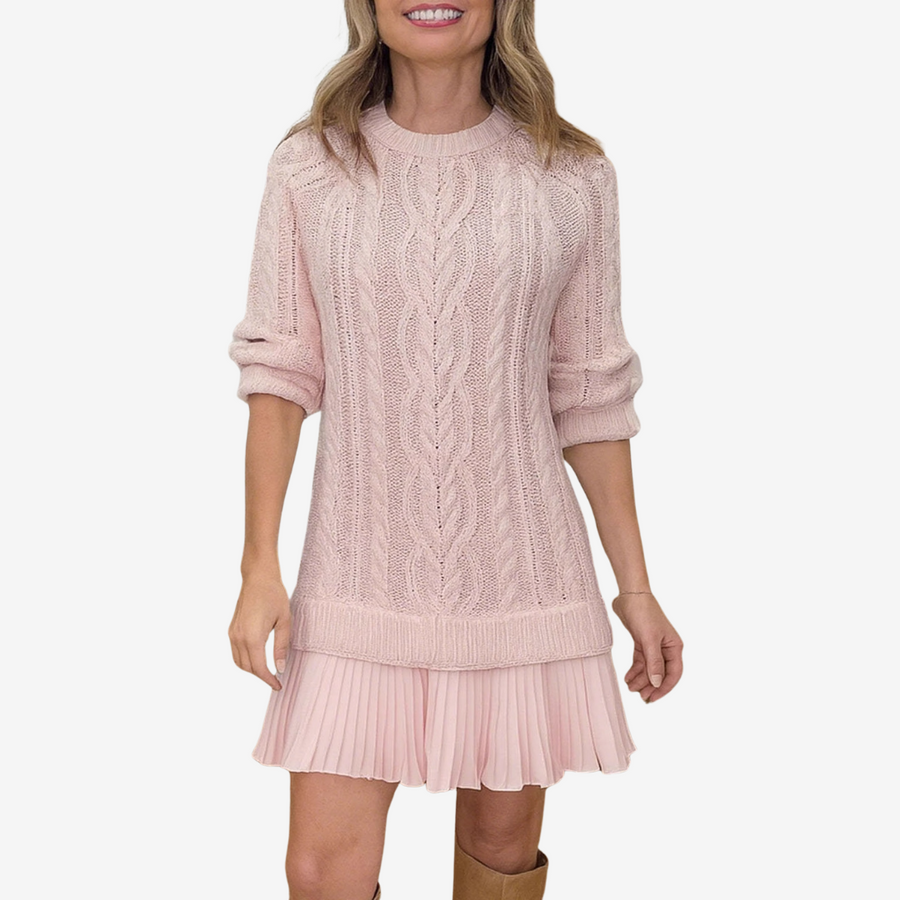 CHIARA - Abito in Maglia Girocollo Multicolore