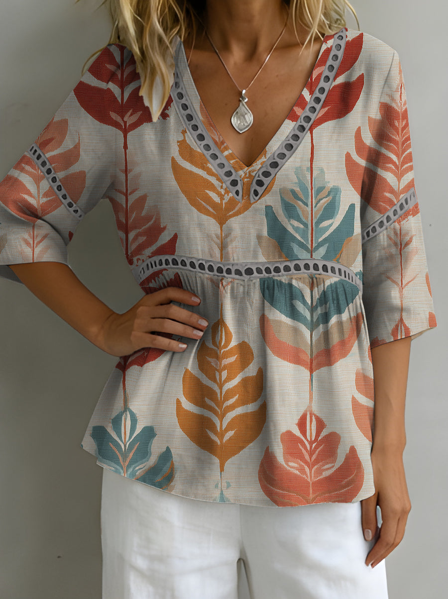 PIETRACUPA - Kimono floreale in lino