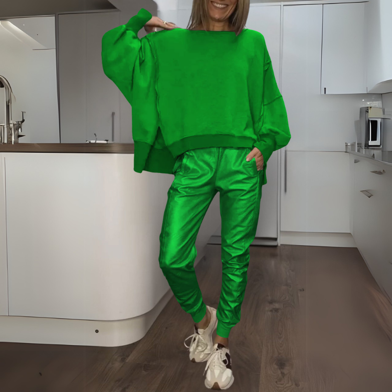 GIULIA - Completo due pezzi in satin elegante dai colori variabili