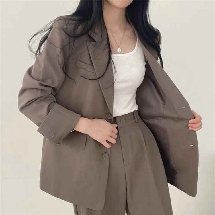 PIANIGA - Set due pezzi elegante con blazer lungo