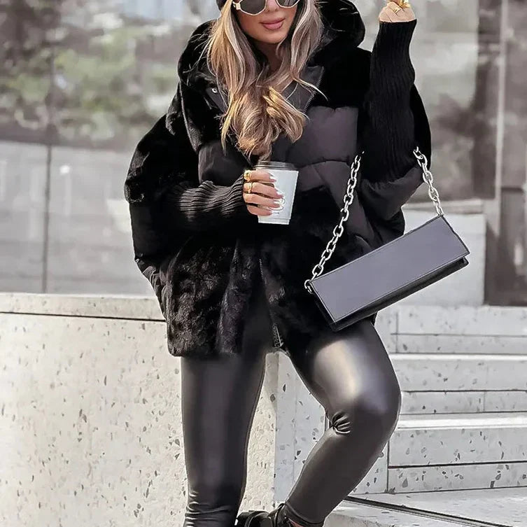 OTTAVIANO - Giacca con cappuccio imbottita in marrone, grigio, nero o beige