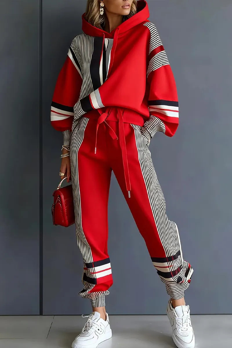 Women's Casual Color Blocked Jogging Pants