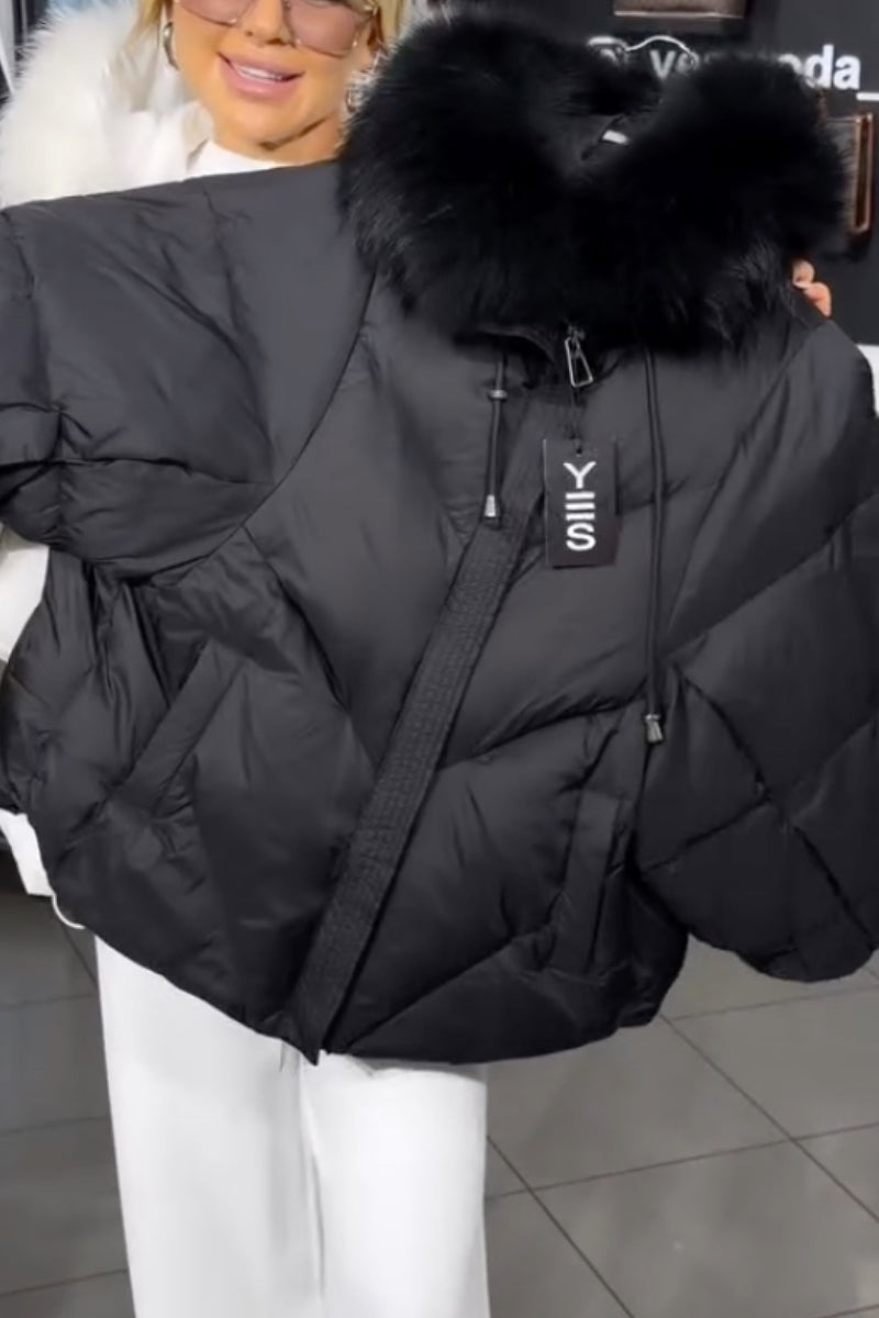 VERGIATE - Giubbotto imbottito con maxi collo avvolgente per l'inverno ❄️