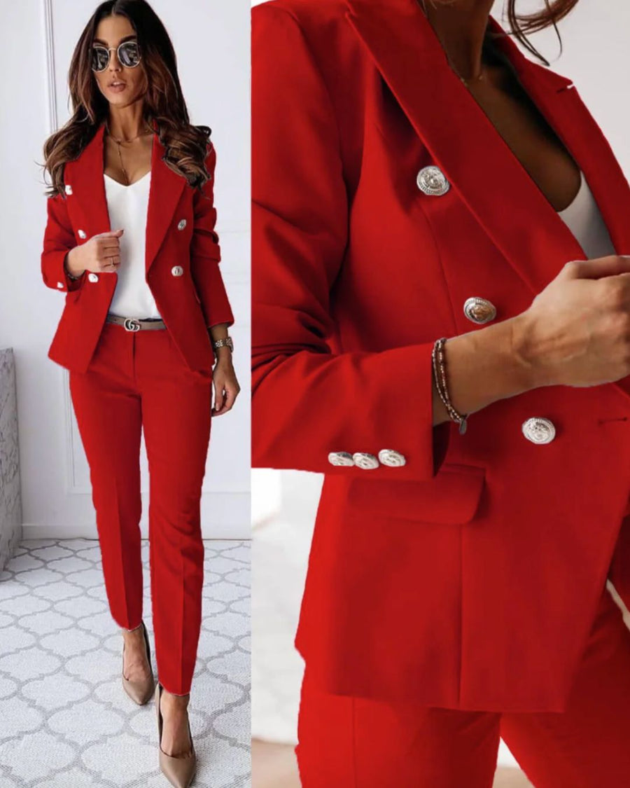 GIULIA - Completo donna doppiopetto blazer e pantaloni eleganti
