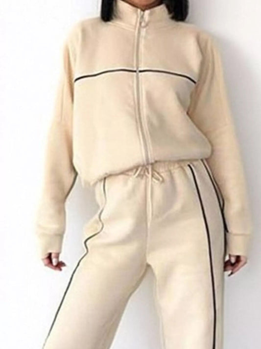 CASABONA - Completo Plus Size con Zip, Top e Pantaloni