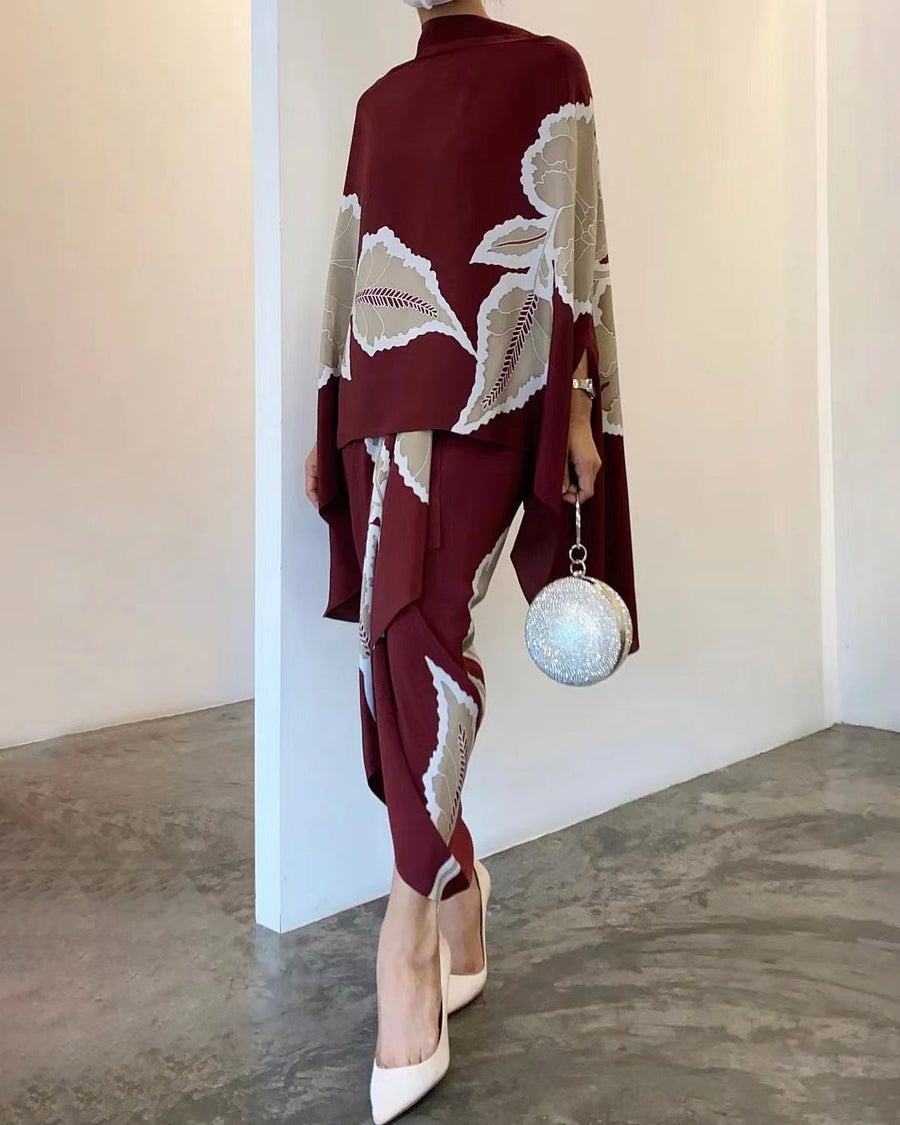 BEATRICE - Completo 2 pezzi ampio con stampa elegante