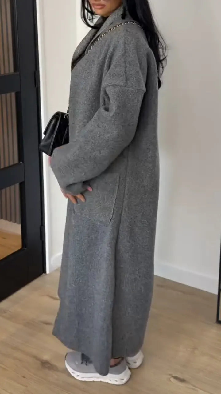 OSIDDA - Cappotto lungo grigio oversize