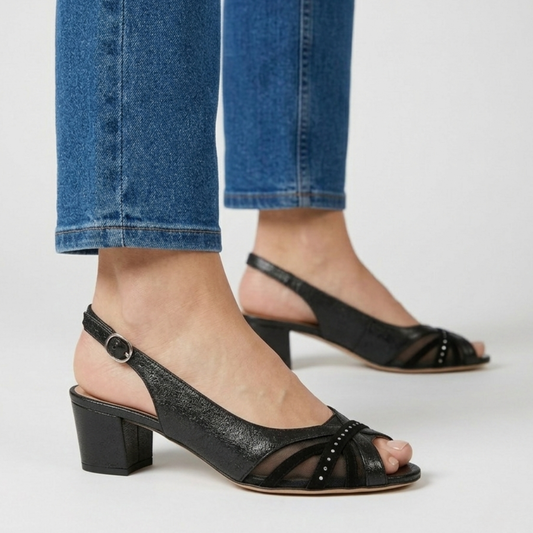 Amedea - Sandalo comoda Donna con tacco