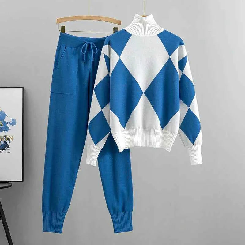 DESANA - Set due pezzi in maglia a coste elasticizzata