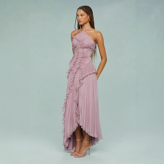 AURORA - Abito Rosa Drappeggiato