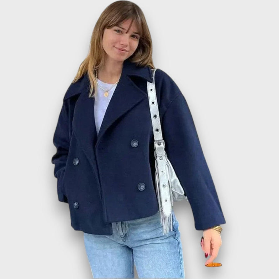 AGUGLIANO - Pinalle – Cappotto corto con colletto a revers