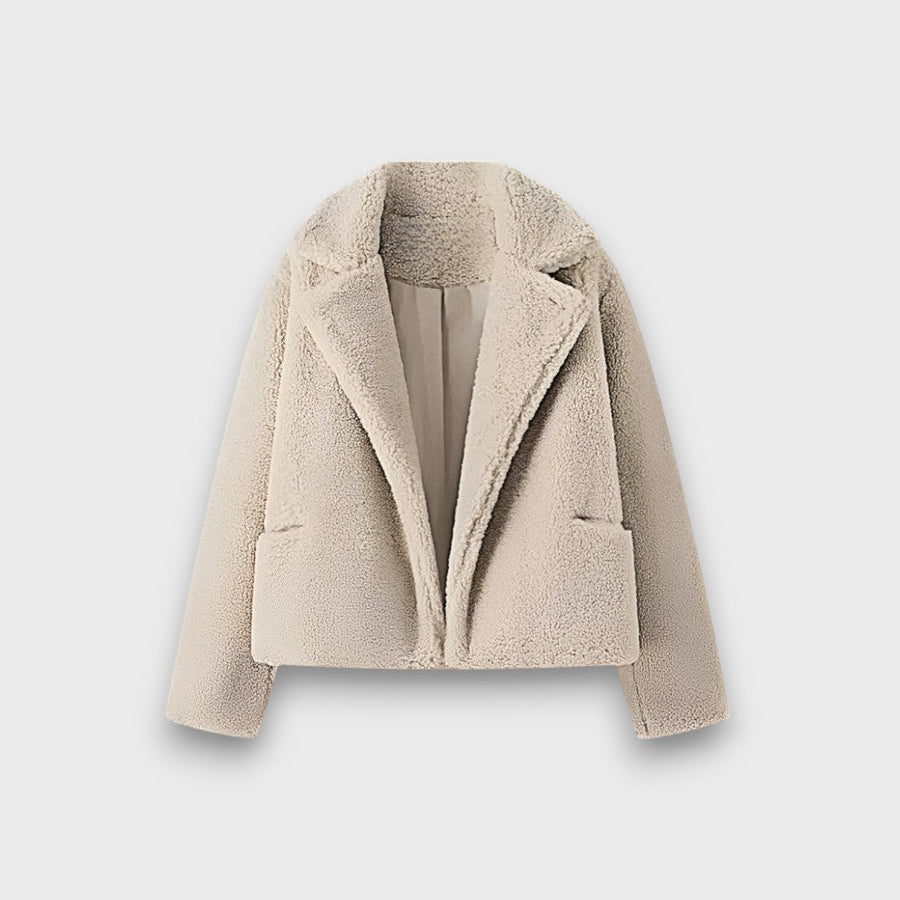 TERZO - Giacca avvolgente Off-White dal colletto ampio