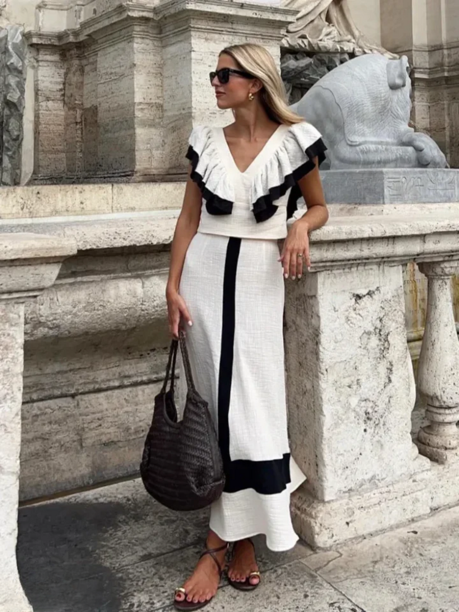 CHIARA - Set bicolore elegante nero e bianco