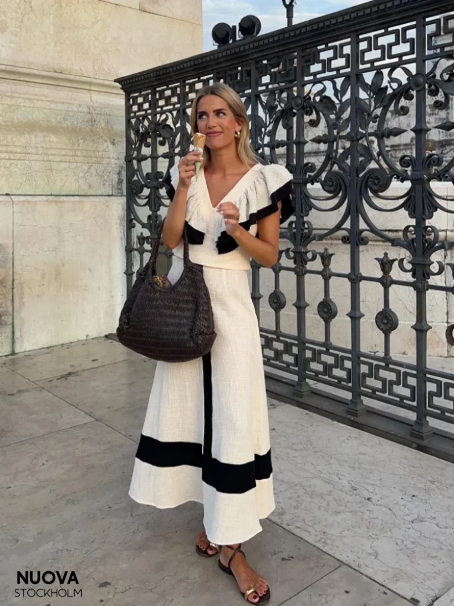 CHIARA - Set bicolore elegante nero e bianco