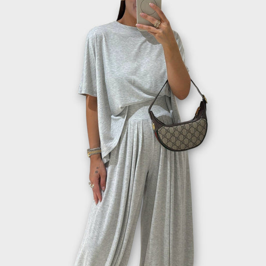 GIULIA - Completo casual top e pantaloni ampi