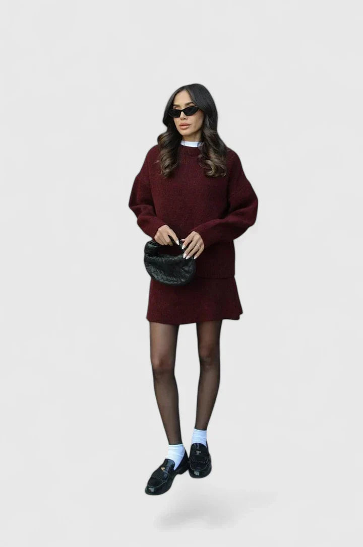 SOFIA - Completo due pezzi in maglia confortevole