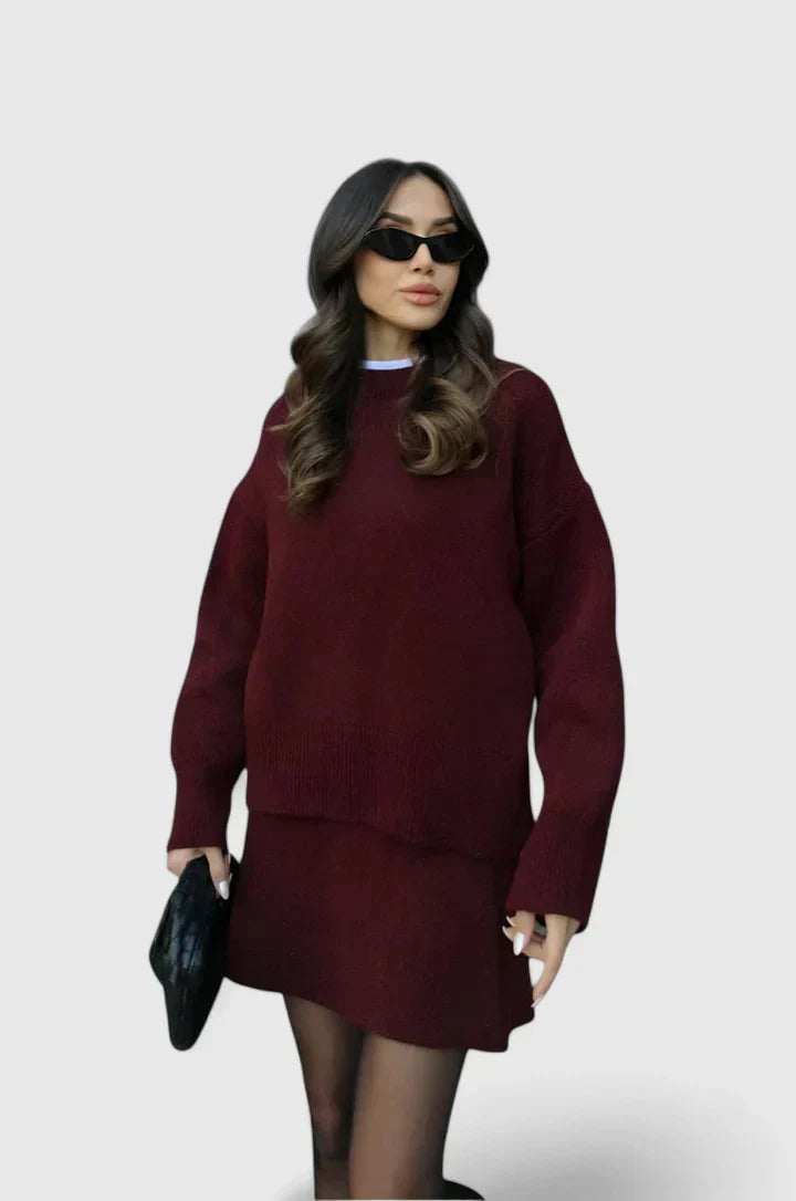 SOFIA - Completo due pezzi in maglia confortevole