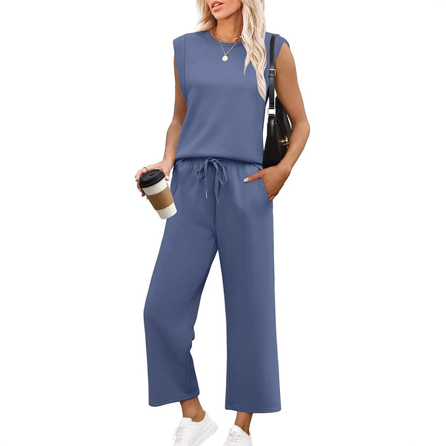 SOFIA - Set donna due pezzi blu, nero, khaki, rosa e beige
