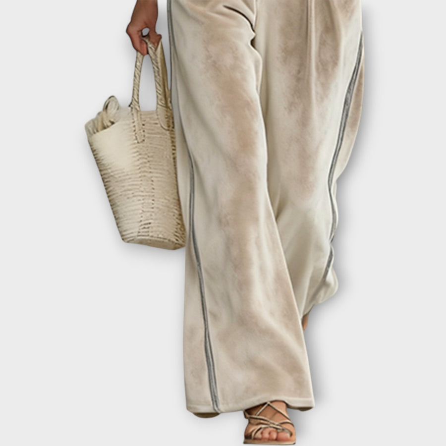GIULIA - Set in maglia e pantaloni lounge in velour