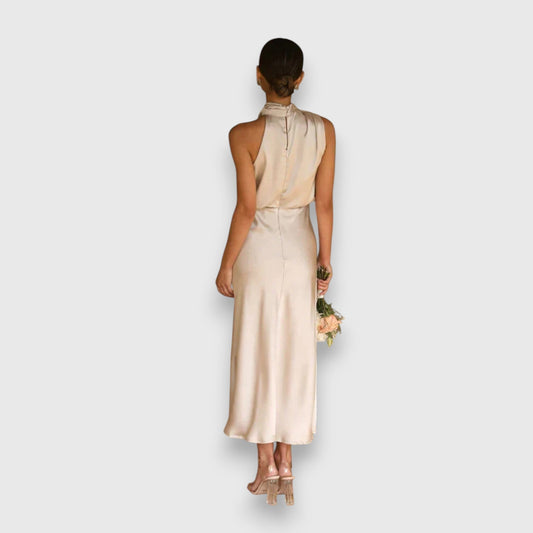 BEATRICE - Abito halter elegante in raso, 4 colori