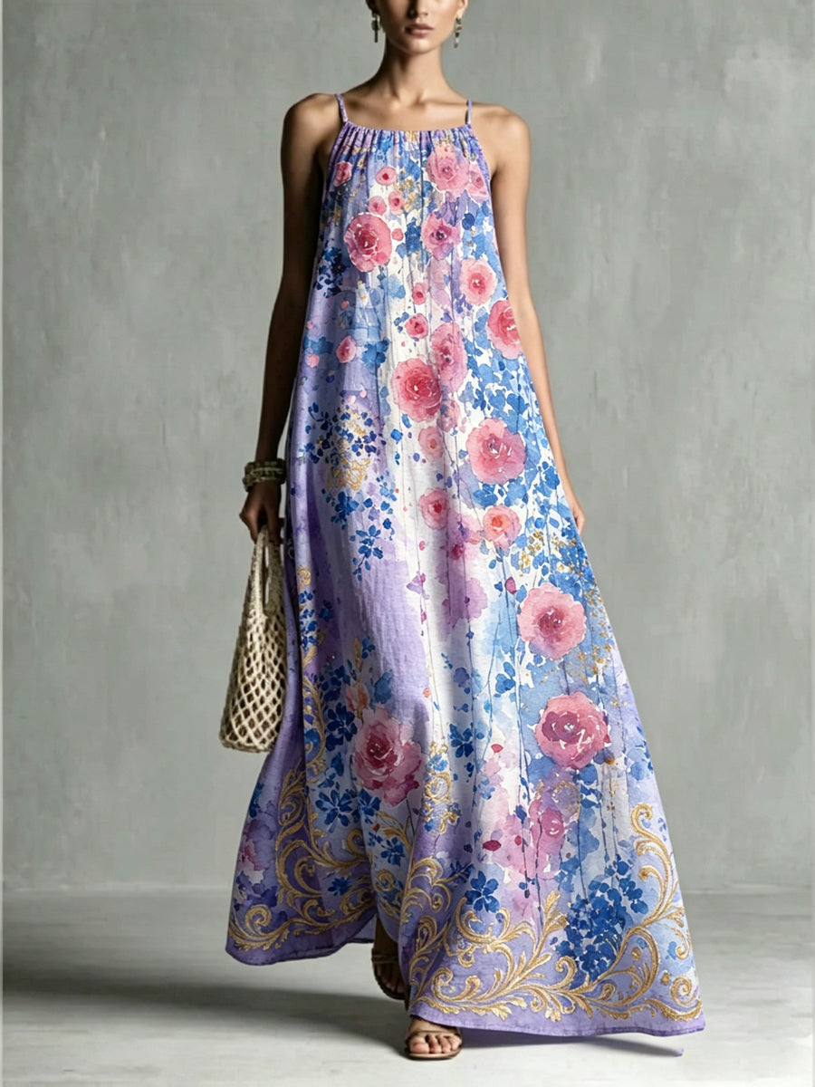 LAGOSANTO - Maxi dress plissettato romantico