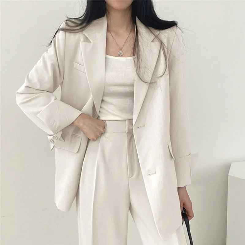 PIANIGA - Set due pezzi elegante con blazer lungo