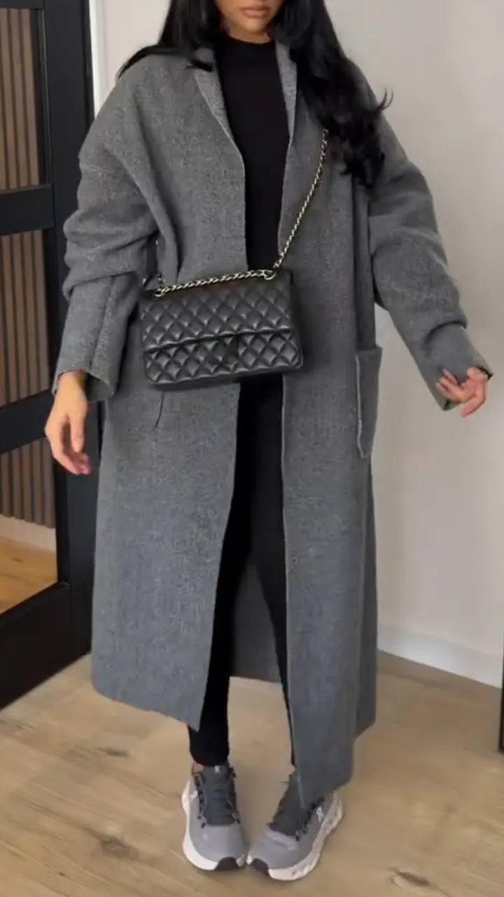 OSIDDA - Cappotto lungo grigio oversize