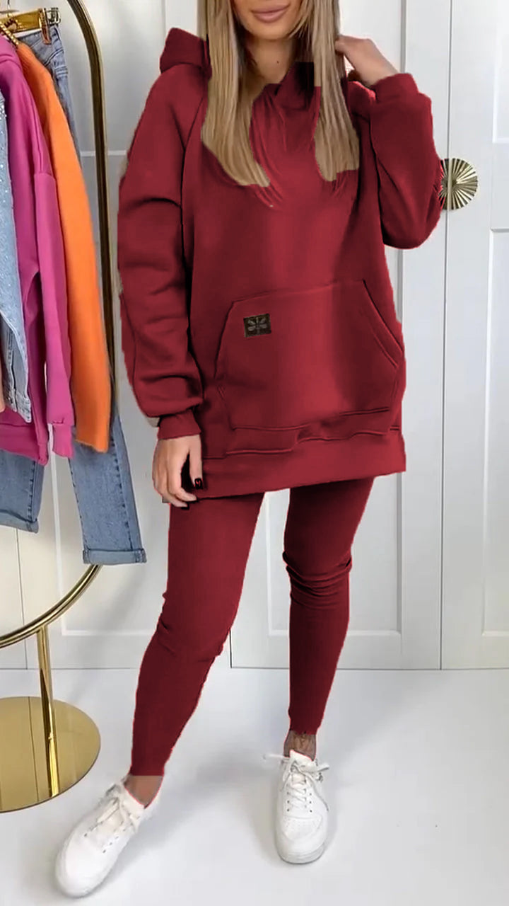 GIULIA - Set casual in felpa e leggings multicolore