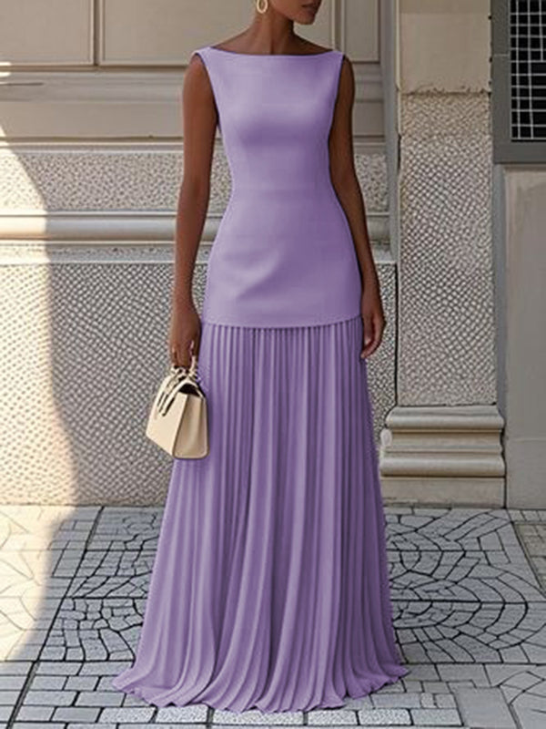 LUDOVICA - Maxi dress elegante in colori pastello