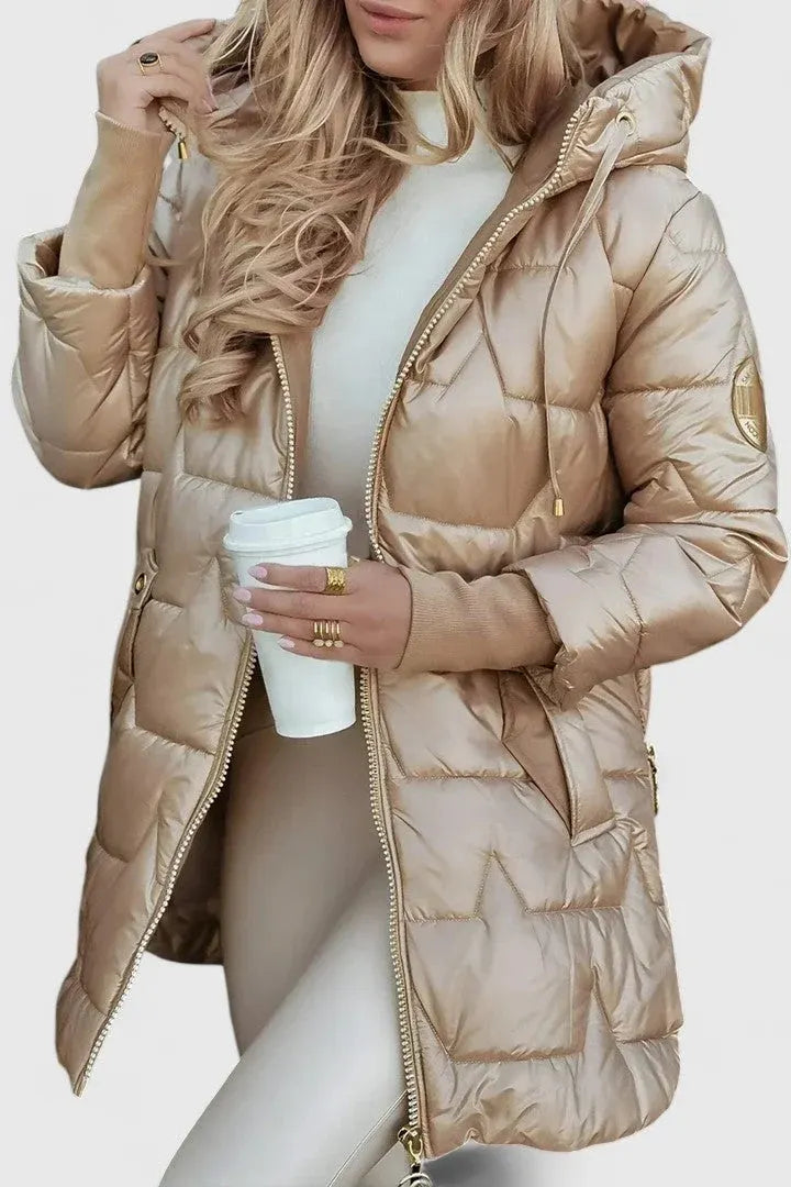 SOLARO - Cappotto invernale imbottito con cappuccio