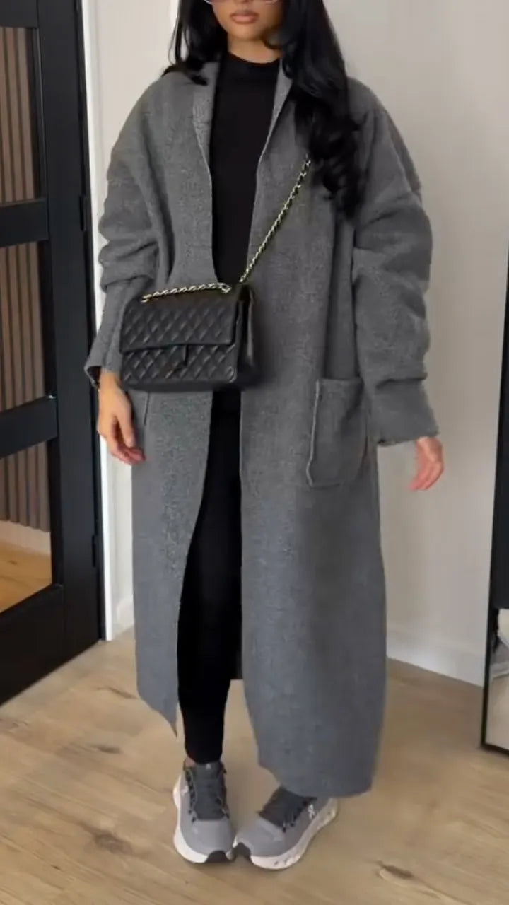 OSIDDA - Cappotto lungo grigio oversize