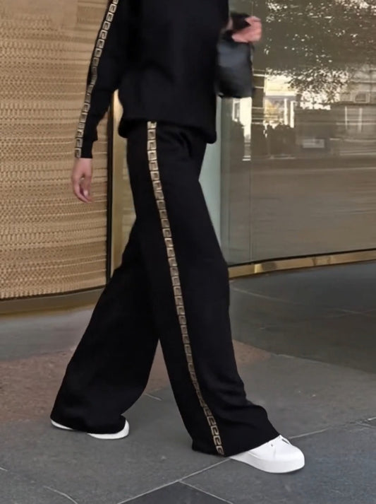 GIULIANA - Pantaloni casual neri dal taglio morbido — SHOT 1