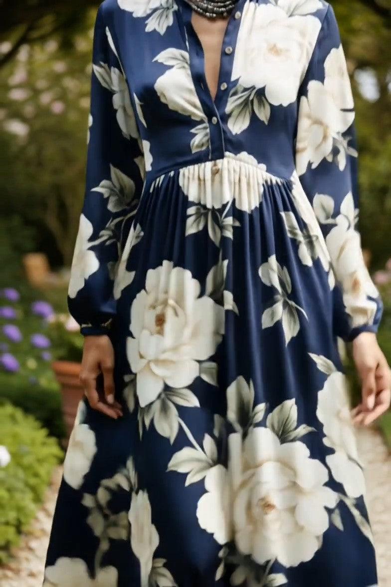 CONTRONE - Maxi dress casual floreale elegante