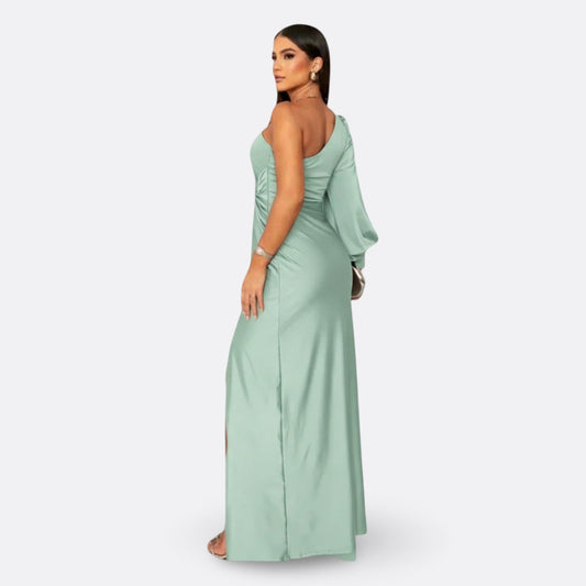 GIULIA - Abito Maxi Fluido con Scollo a V