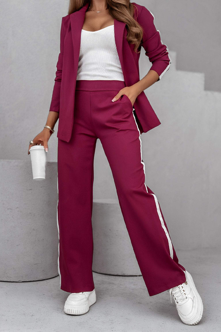 CREVACUORE - Set due pezzi blazer elegante da donna