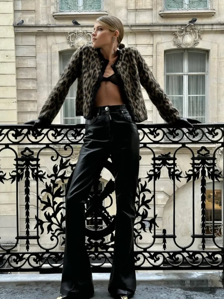 DOVERA - Cardigan leopardato dal taglio raffinato