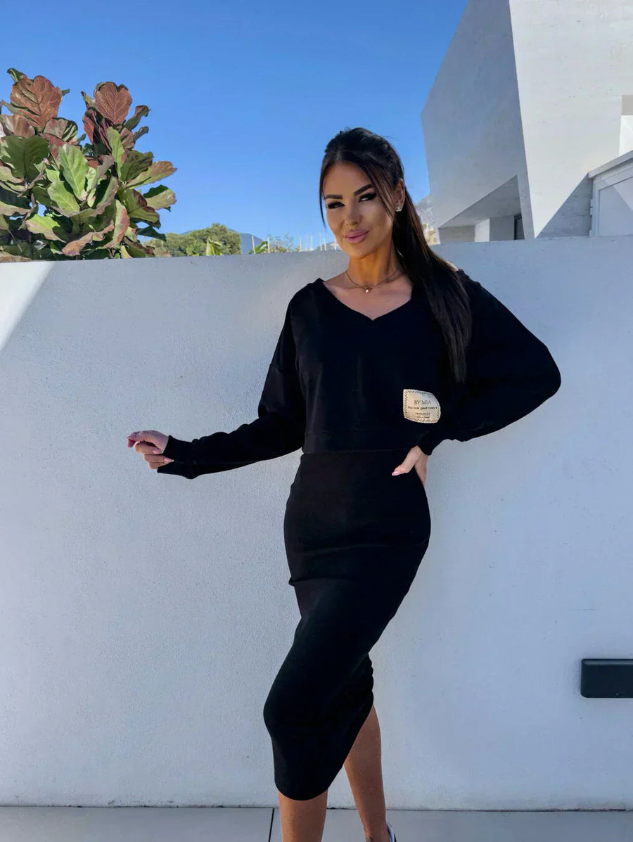 SOFIA - Completo due pezzi casual chic multicolore
