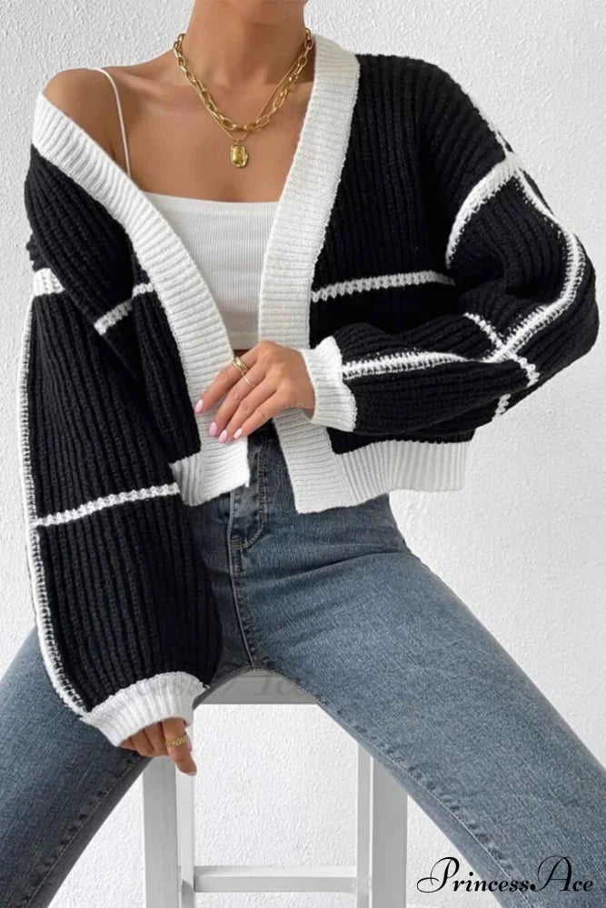 GOZZANO - Cardigan corto in maglia patchwork
