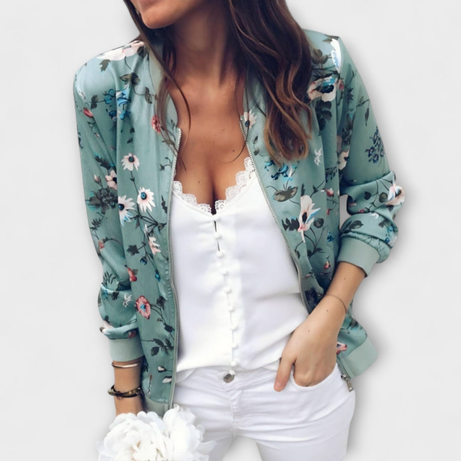 OFELIA - Giacca bomber elegante con fiori