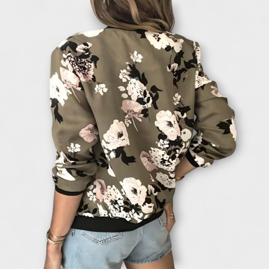 OFELIA - Giacca bomber elegante con fiori
